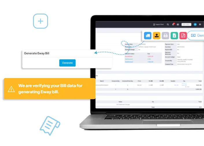 E-Way Bill generation module integrated with GST portal and logistics tracking in vasyerp e invoicing software