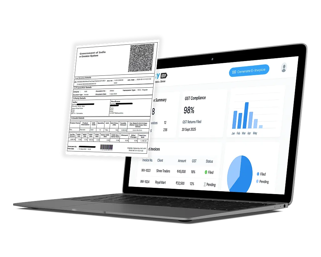 GST integrated E- invoicing Software